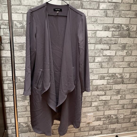 Nine West Draped Jacket, Grey, Medium - Picture 1 of 6
